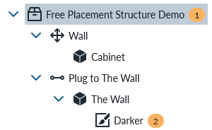 Example Product tree for removal of wall part for AR