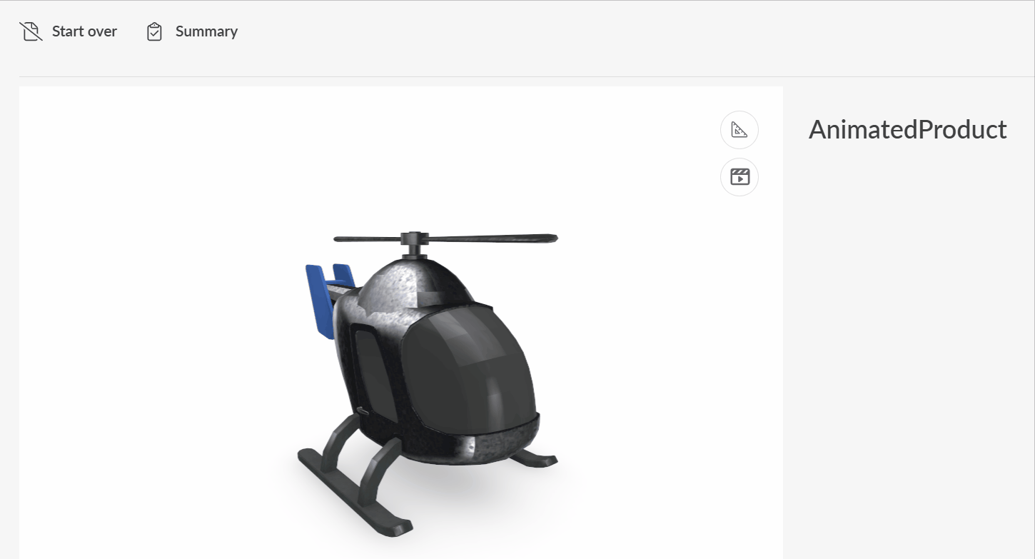 PlayReverse animation on helicopter 3D model
