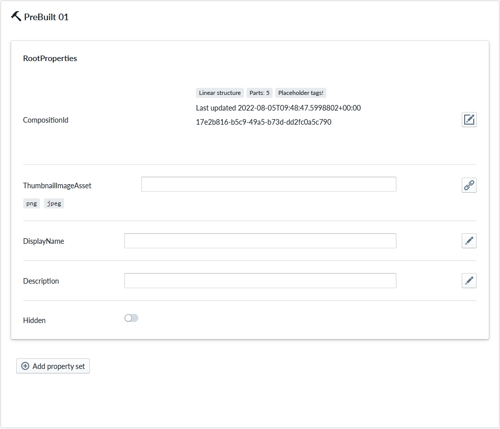 PreBuilt Root Property